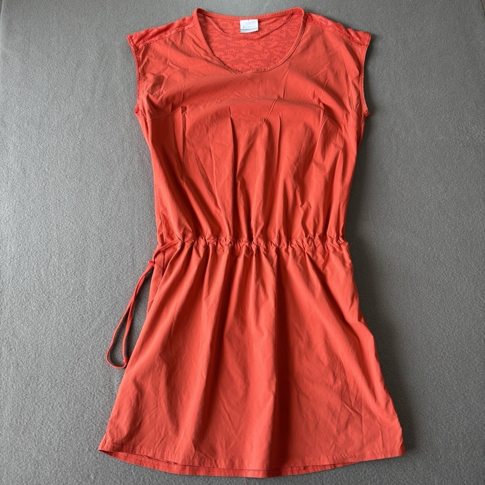 Columbia Peak To Point II Athletic Dress Women M Orange Cap Sleeve Athleisure